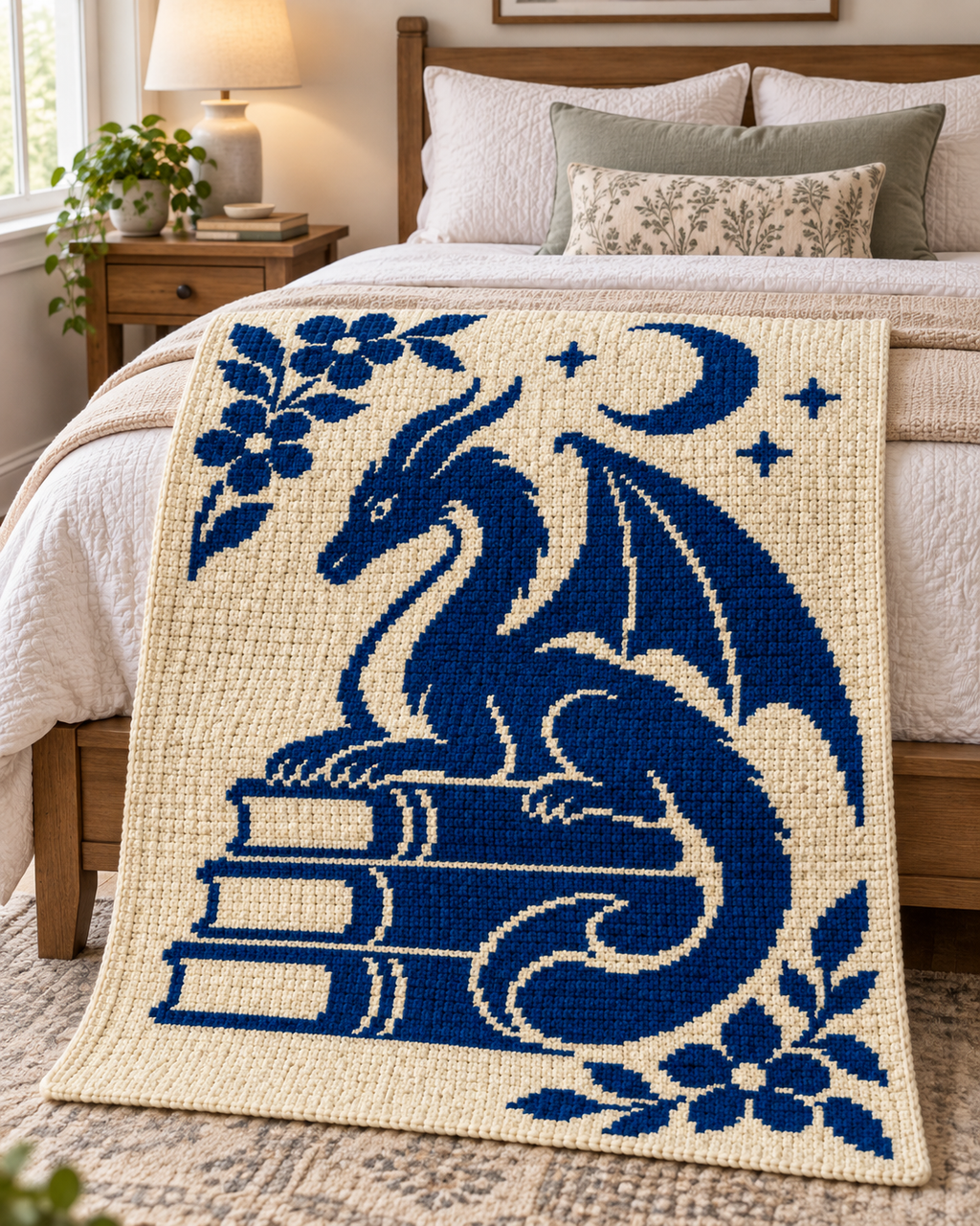 Blue Dragon Books C2C Crochet Mosaic Pattern-Digital Download