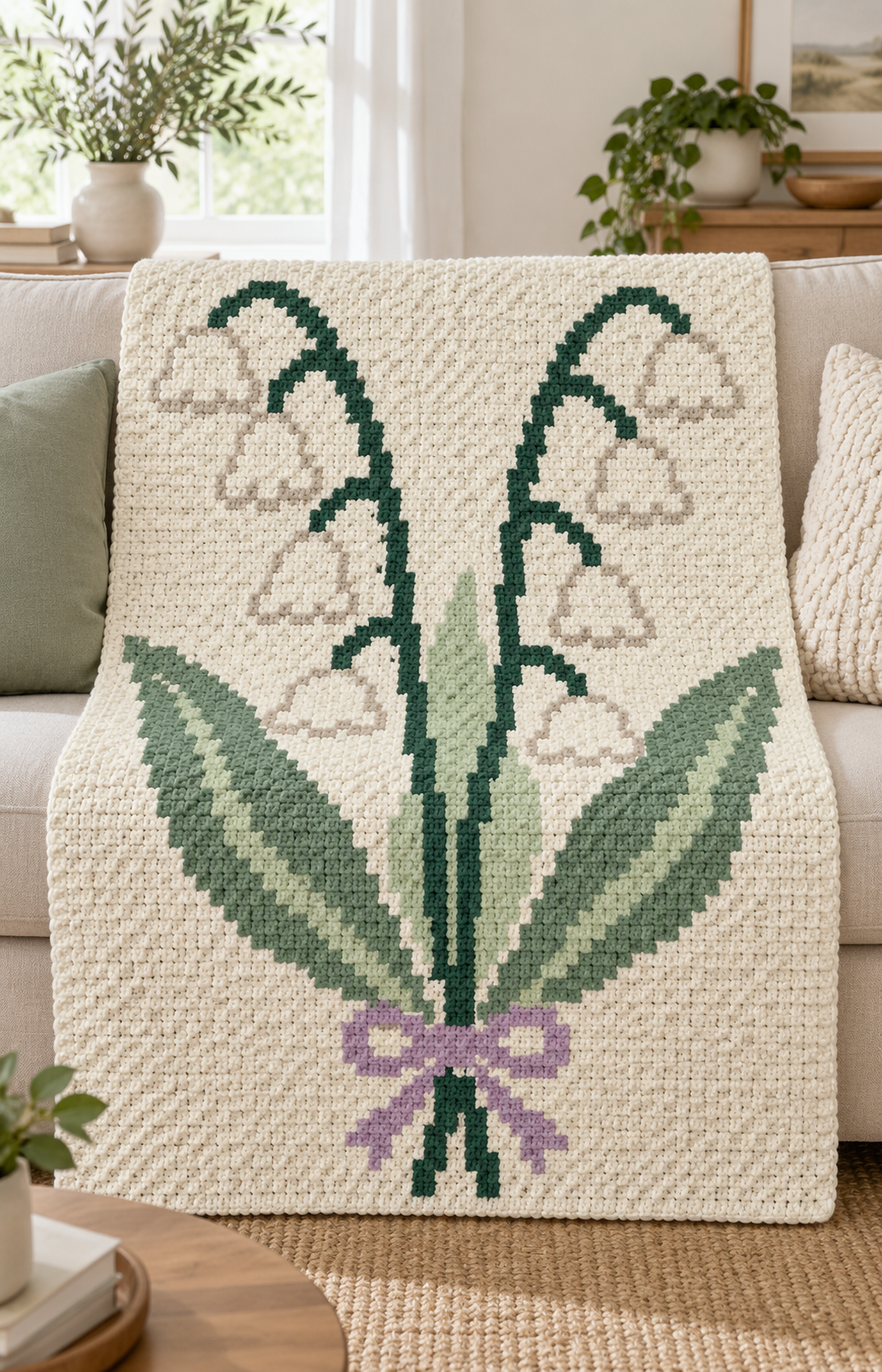 Lily C2C Crochet Blanket Pattern PDF-Digital Download