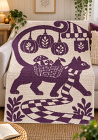 Market Cat Pumpkin Basket C2C Crochet Mosaic Pattern-Digital Download