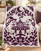 Ghost Tea Party C2C Crochet Mosaic Pattern-Digital Download