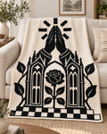 Praying Hands Gothic Rose C2C Crochet Mosaic Pattern-Digital Download