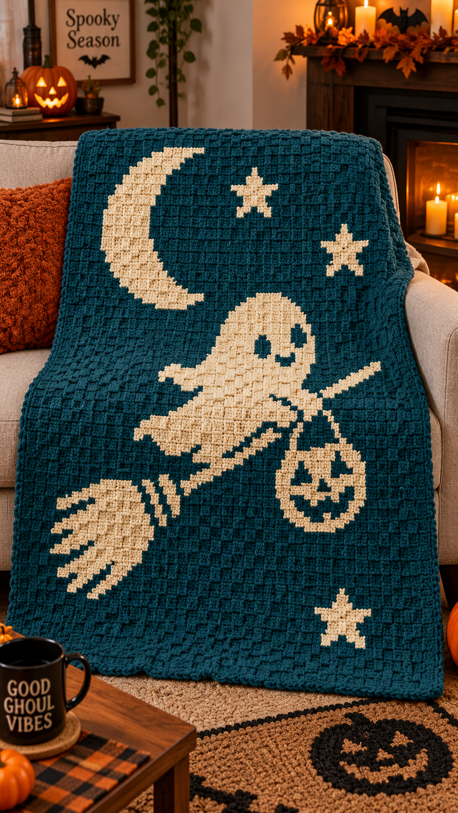 Halloween C2C Crochet Pattern Bundle – 10 Designs Digital Download