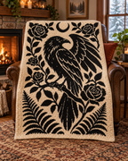 Raven and Roses C2C Crochet Mosaic Pattern-Digital Download