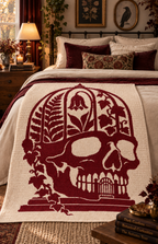 Botanical Skull Conservatory C2C Crochet Mosaic Pattern-Digital Download