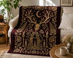 Antler Forest Shrine C2C Crochet Mosaic Pattern-Digital Download