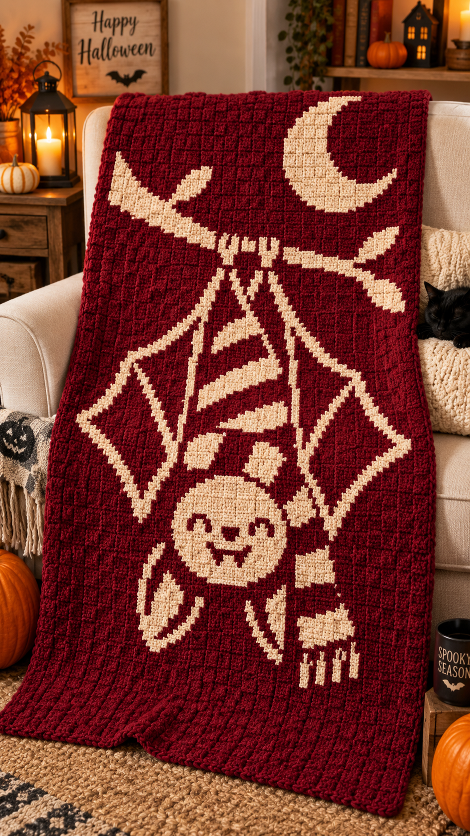 Halloween C2C Crochet Pattern Bundle – 10 Designs Digital Download
