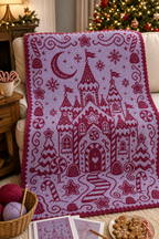 Gingerbread Castle C2C Crochet Mosaic Pattern-Digital Download