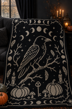 Raven Moon Pumpkin C2C Crochet Mosaic Pattern-Digital Download