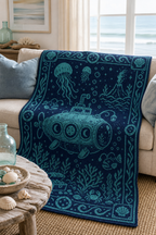 Submarine Ocean C2C Crochet Mosaic Pattern-Digital Download