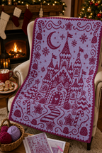 Gingerbread Castle C2C Crochet Mosaic Pattern-Digital Download