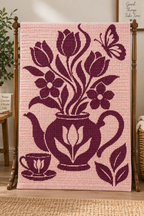 Tulip Teapot Butterfly C2C Crochet Mosaic Pattern-Digital Download