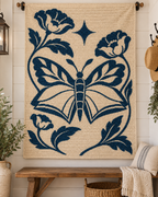 Butterfly Floral Star C2C Crochet Mosaic Pattern-Digital Download
