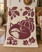 Sleeping Fox Autumn C2C Crochet Mosaic Pattern-Digital Download