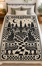 Moon Chess Rabbit Garden C2C Crochet Mosaic Pattern-Digital Download
