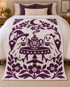 Ghost Tea Party C2C Crochet Mosaic Pattern-Digital Download