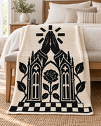 Praying Hands Gothic Rose C2C Crochet Mosaic Pattern-Digital Download