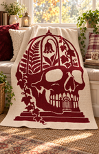 Botanical Skull Conservatory C2C Crochet Mosaic Pattern-Digital Download