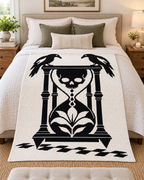 Raven Skull Hourglass C2C Crochet Mosaic Pattern-Digital Download