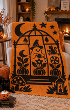 Ghost Witch Greenhouse C2C Crochet Mosaic Pattern-Digital Download
