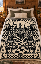 Moon Chess Rabbit Garden C2C Crochet Mosaic Pattern-Digital Download