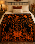 Halloween Cats Pumpkin C2C Crochet Mosaic Pattern-Digital Download