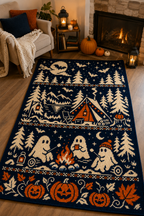 Halloween Campfire Ghosts C2C Crochet Mosaic Pattern-Digital Download