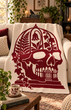 Botanical Skull Conservatory C2C Crochet Mosaic Pattern-Digital Download