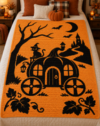 Halloween Carriage Cat C2C Crochet Mosaic Pattern-Digital Download