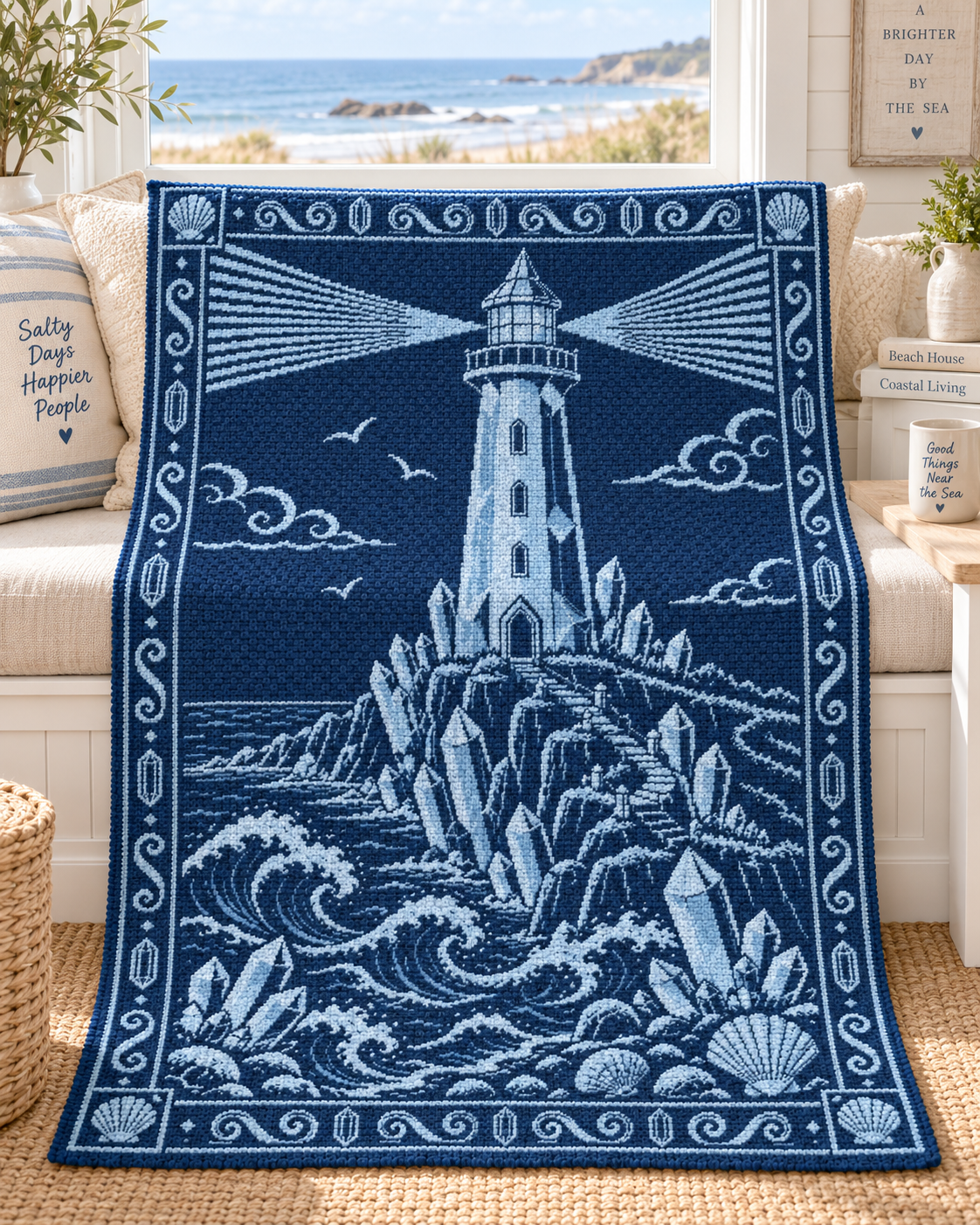 Crystal Lighthouse C2C Crochet Mosaic Pattern-Digital Download