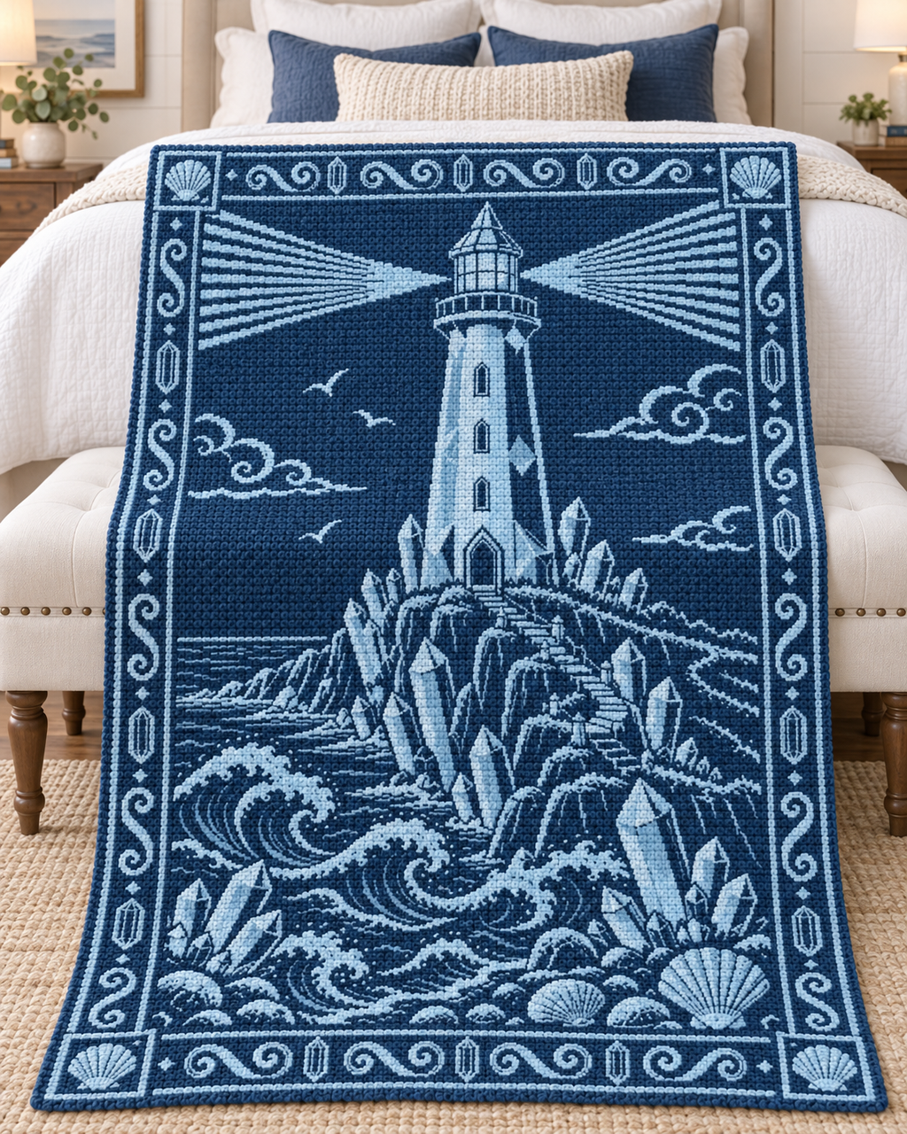 Crystal Lighthouse C2C Crochet Mosaic Pattern-Digital Download