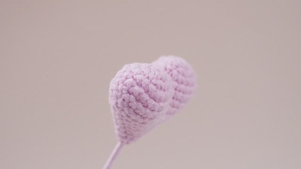 10 Stems Handmade Crochet Heart Flowers – Love Bouquet