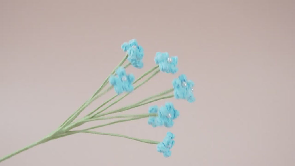 Handmade Crochet Baby’s Breath Flowers – Set of 10 Decorative Stems