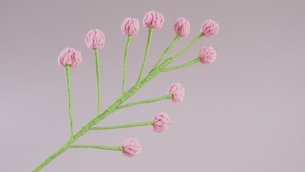 Handmade Crochet Snowberry Stems – Set of 10