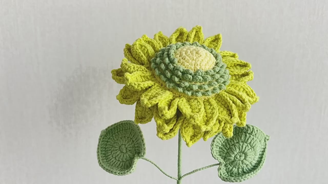 Crochet Sunflower Stems — 5-Pack
