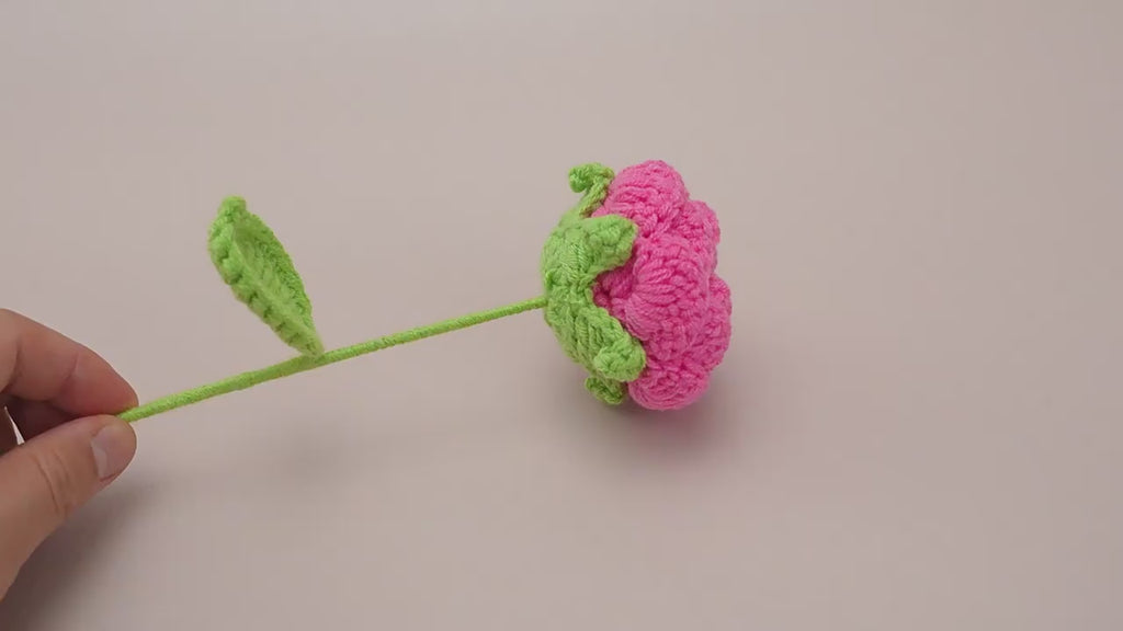 10 Pcs Handmade Crochet Rose Flowers