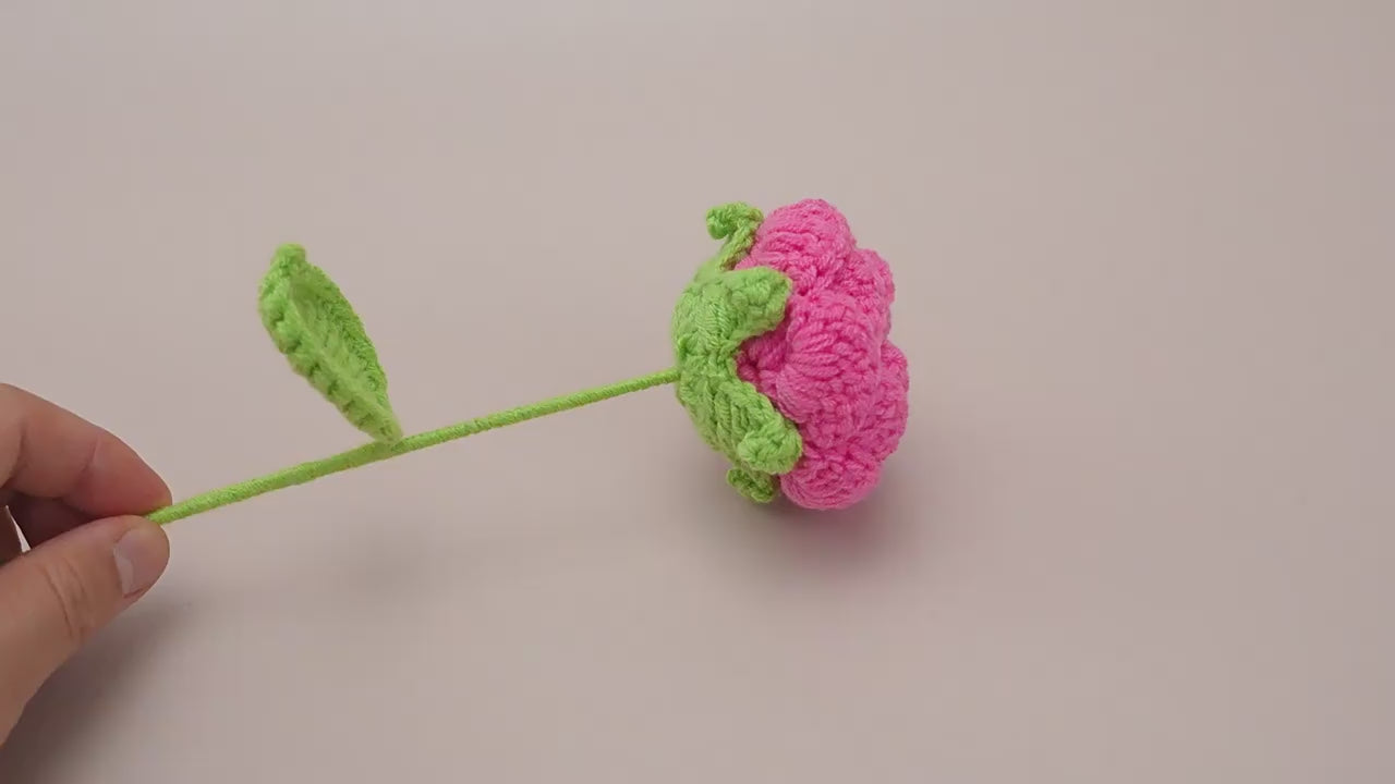 10 Pcs Handmade Crochet Rose Flowers