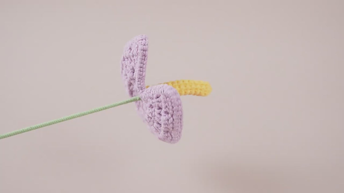 Handmade Crochet Anthurium Flowers – Set of 10 Stems