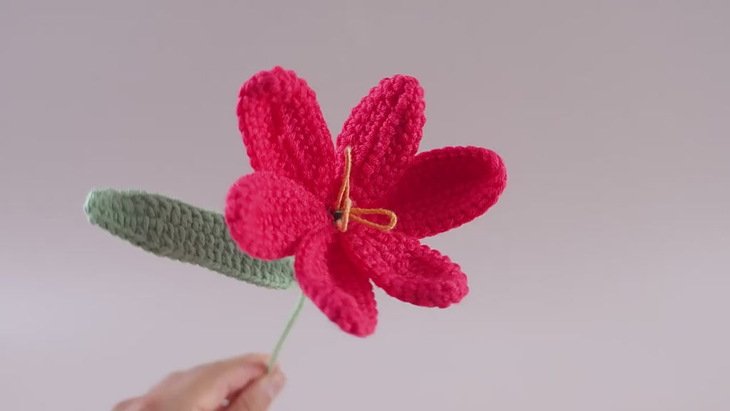 Handmade Crochet Tulip Flowers – Set of 10 Stems