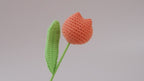 10 Stems Handmade Crochet Tulips for Vase Decor & Gifts