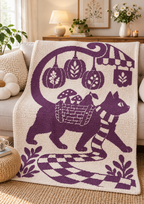 Market Cat Pumpkin Basket C2C Crochet Mosaic Pattern-Digital Download