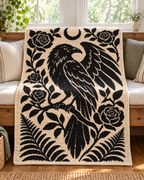 Raven and Roses C2C Crochet Mosaic Pattern-Digital Download