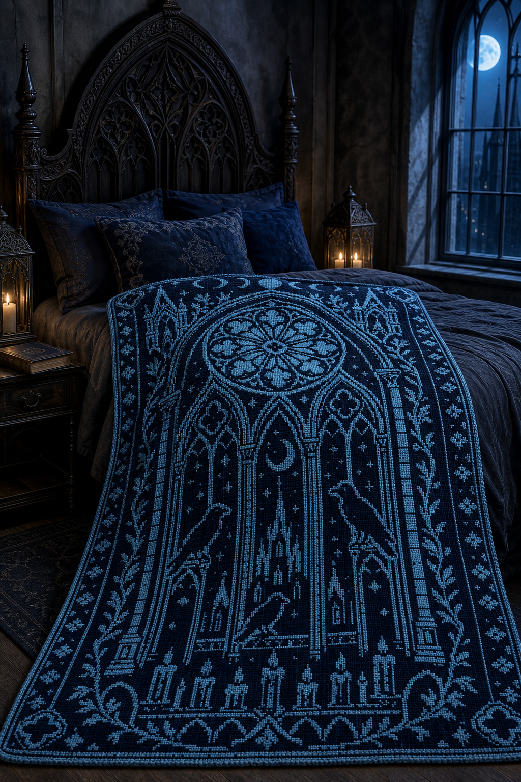 Gothic Cathedral C2C Crochet Mosaic Pattern-Digital Download