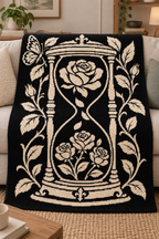 Rose Hourglass Butterfly C2C Crochet Mosaic Pattern-Digital Download