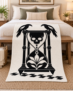 Raven Skull Hourglass C2C Crochet Mosaic Pattern-Digital Download