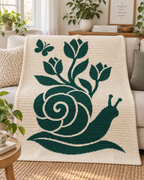 Snail Tulip Butterfly C2C Crochet Mosaic Pattern-Digital Download