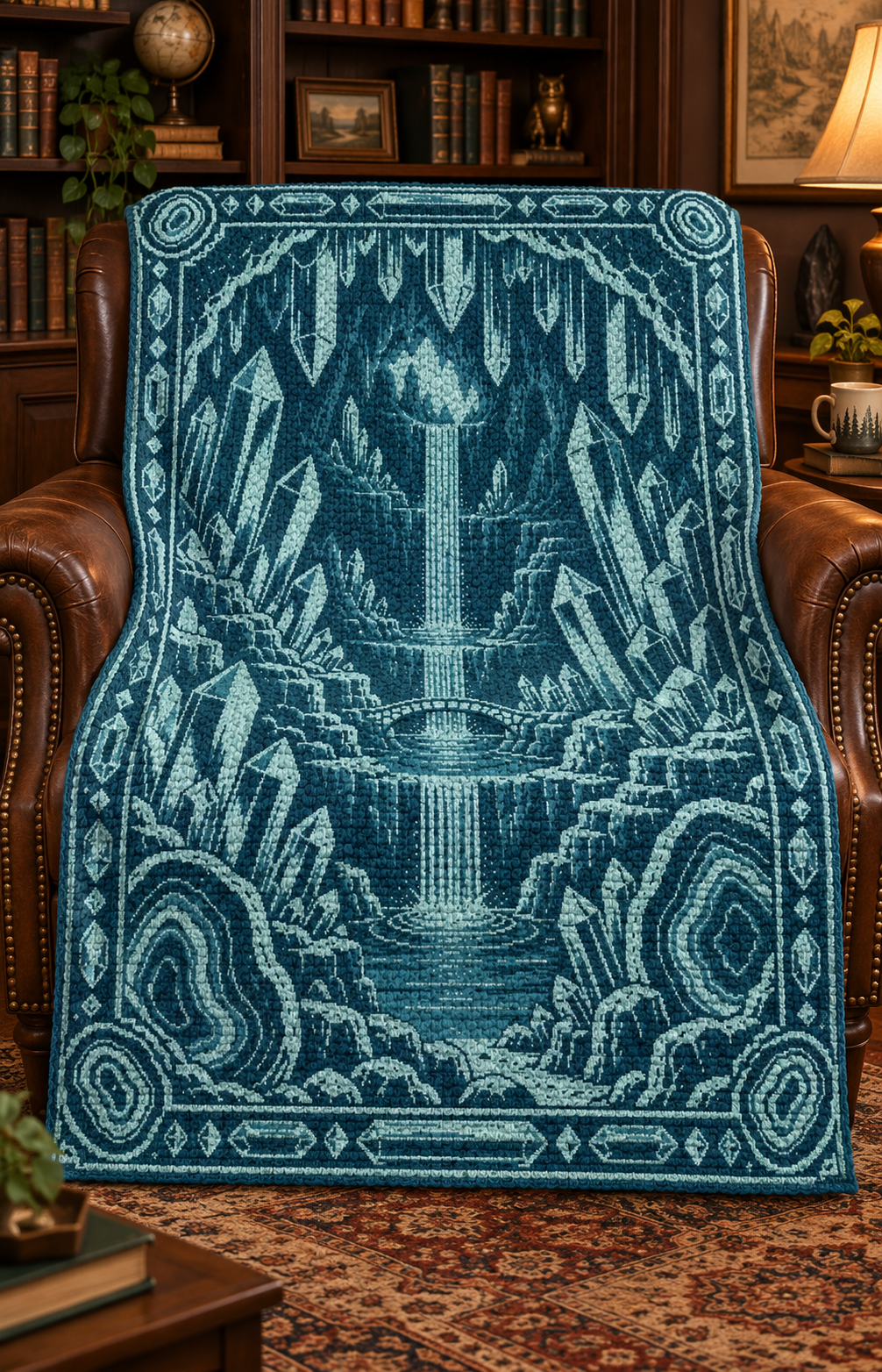 Crystal Waterfall C2C Crochet Mosaic Pattern-Digital Download