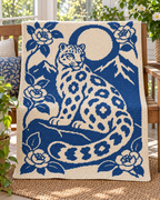 Snow Leopard Moon C2C Crochet Mosaic Pattern-Digital Download