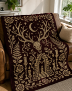 Antler Forest Shrine C2C Crochet Mosaic Pattern-Digital Download