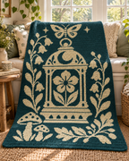 Moon Flower Lantern C2C Crochet Mosaic Pattern-Digital Download
