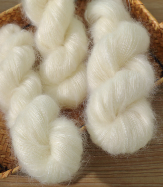 10PCS White Factory Silk Mohair 50g/425m Pure Silk Mulberry Silk Mohair Hand Dyed Thread Base